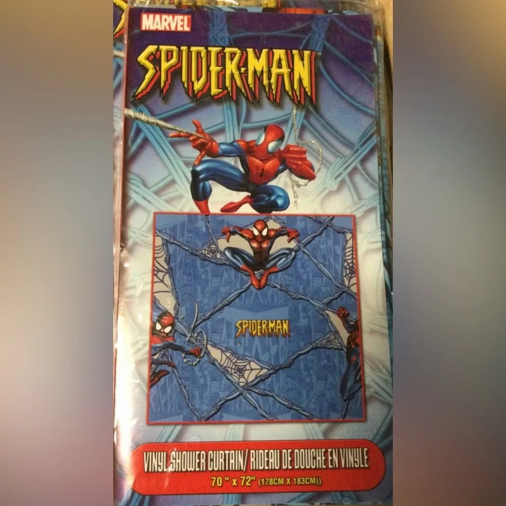 SPIDER-MAN vinyl shower curtain NWT